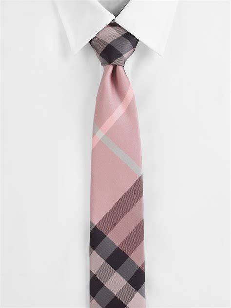 burberry pink plaid tie|men's burberry ties.